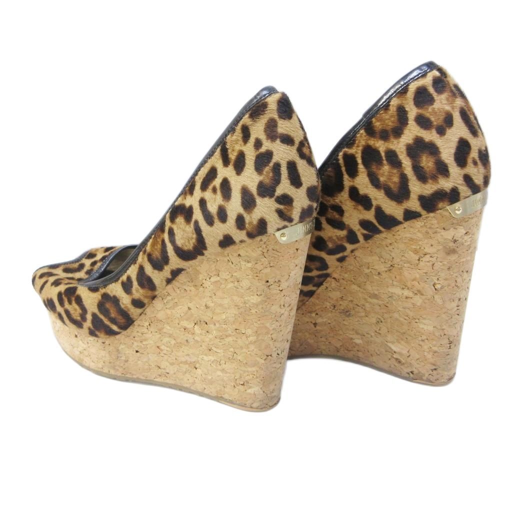 ジミーチュウ JIMMY CHOO パンプス ハラコレザー レオパード柄 切替