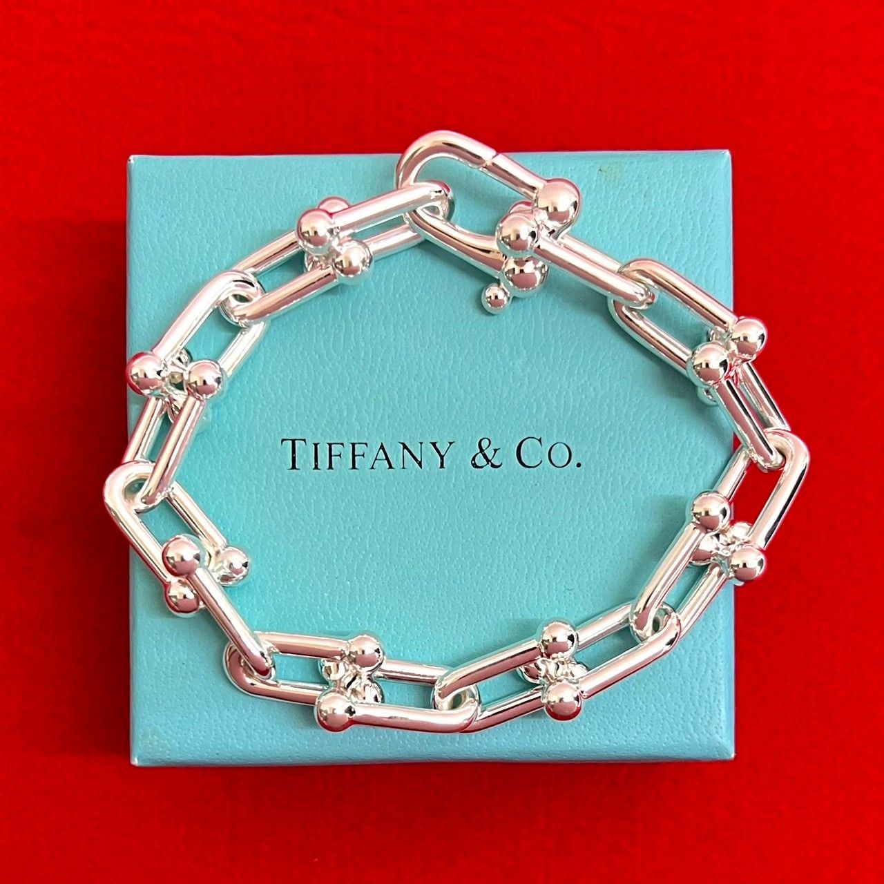 ティファニー　リンクチェーン　ブレスレット　925 極 美品 TIFFANY&Co. ティファニー ハードウェア ラージ リンク