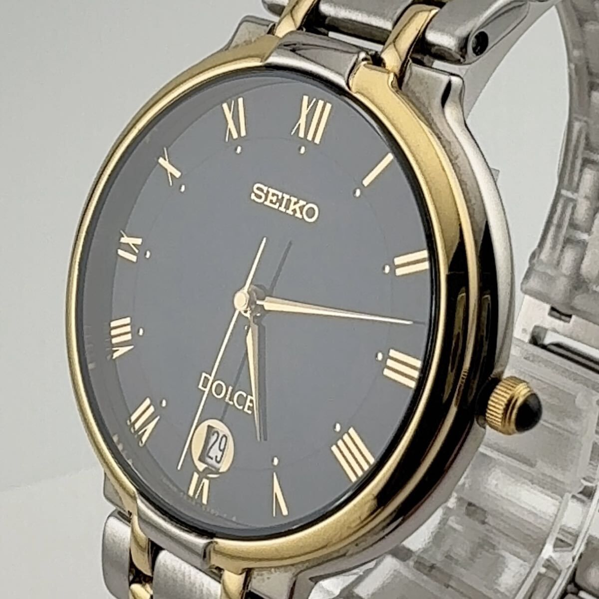 SEIKO 5E32-6A70 セイコー DOLCE ドルチェ クォーツ ネイビー 腕時計 
