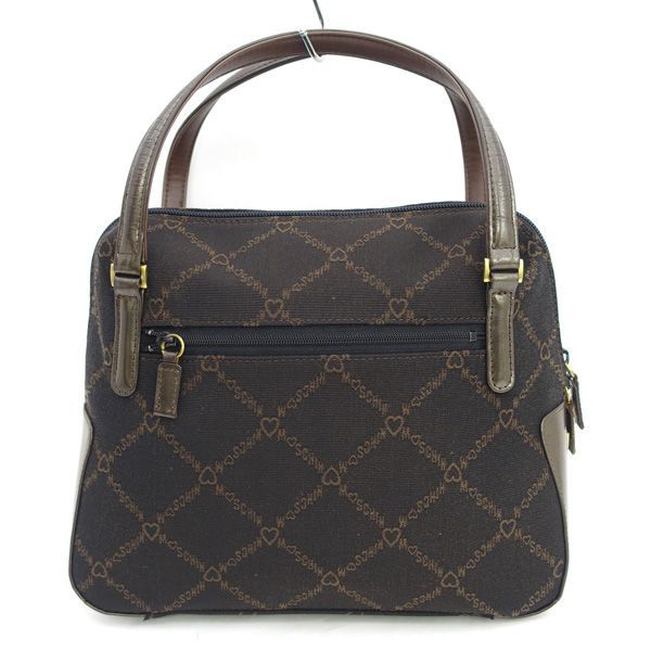 ヴィンテージモスキーノハンドバッグ未使用 MOSCHINO / モスキーノ ◇ハンドバッグ/ロゴ/キャンバス/ダーク