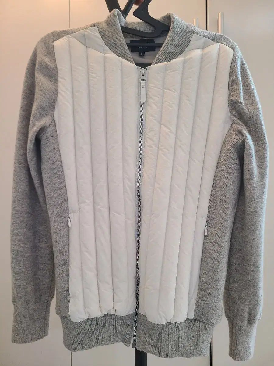 PXGゴルフ レディース 白 ダウン ニット ジップアップ ジャケット S