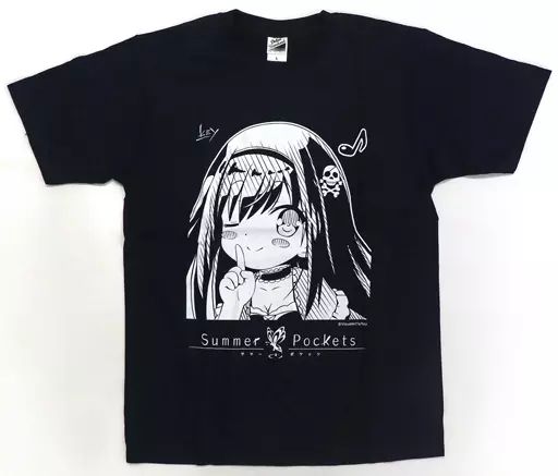 Tシャツ 久島鴎 ブラック Lサイズ Summer Pockets ～プロローグパーティー～ 来場者特典