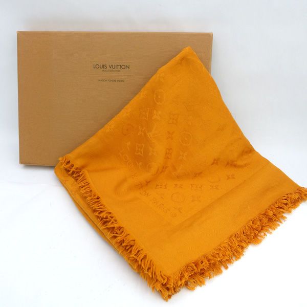 激レア✨ルイヴィトン ストール スカーフ モノグラム オレンジ LOUIS VUITTON / ルイヴィトン ◇モノグラム ストール ショール