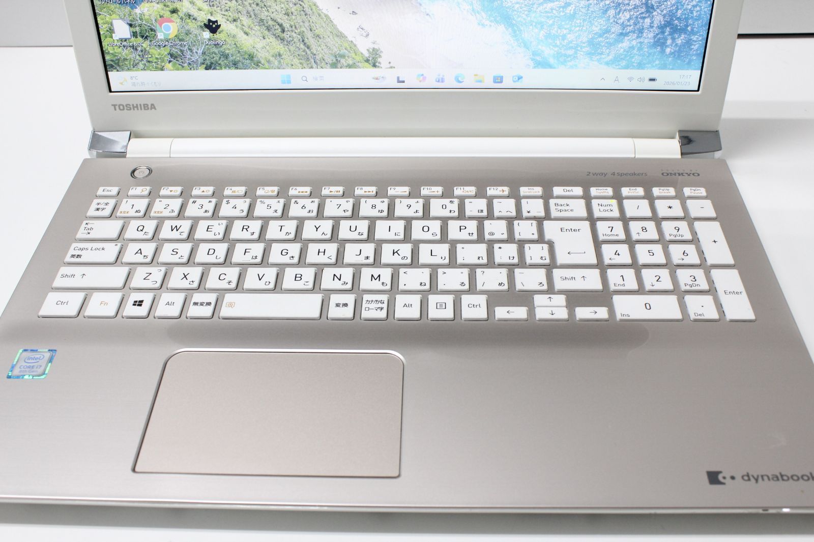 中古ノートPC】東芝〈dynabook T75/GGD〉Intel core i7/SSD512GB