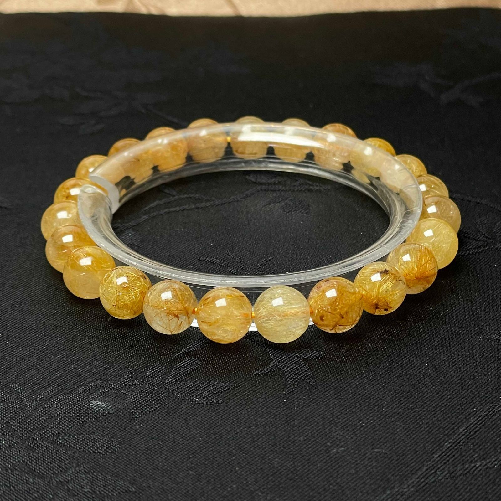 天然美品☆【60Aビーナスルチルクォーツ】☆ブレスレット 天然石 金運