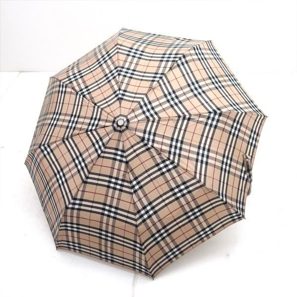 BURBERRY バーバリー 折りたたみ傘 ノバチェック柄 美中古品 BURBERRY バーバリー 折りたたみ傘 ノバチェック柄 美中古品 BURBERRY