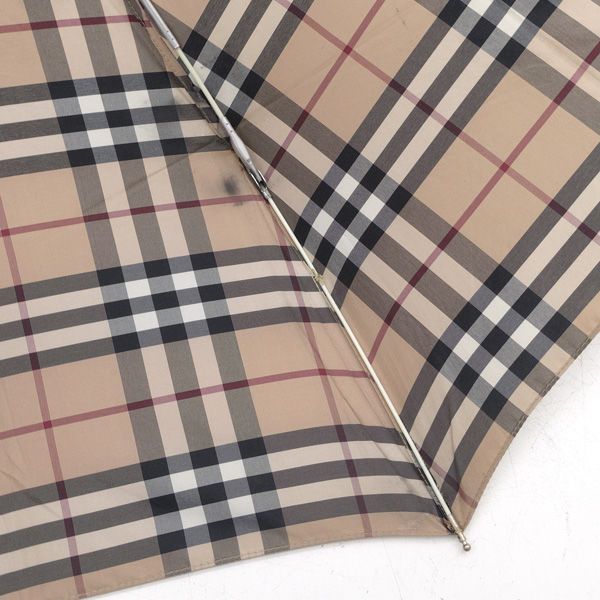 新品タグ付】バーバリー定番ノバチェックベージュ折り畳み傘 58cm 新品