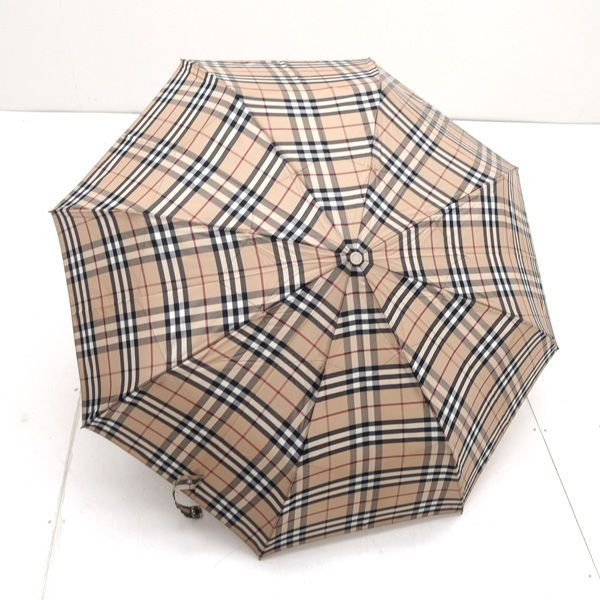 BURBERRY / バーバリー ◇折りたたみ傘/ノバチェック/ベージュ/約