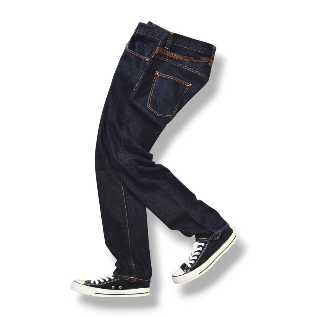 Nudie JeansTHIN FINN DRY YOKE EMBO W30美品　濃紺ヌーディージーンズ 美品】 イタリア製 ヌーディージーンズ NUDIE JEANS THIN FINN DRY