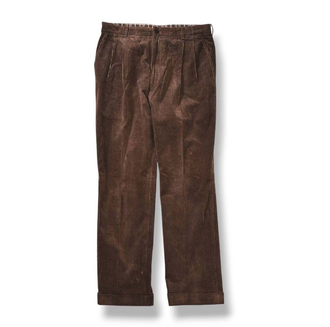 上質】 日本製 パパス PAPAS カシミヤ 混紡 太畝 コーデュロイ パンツ