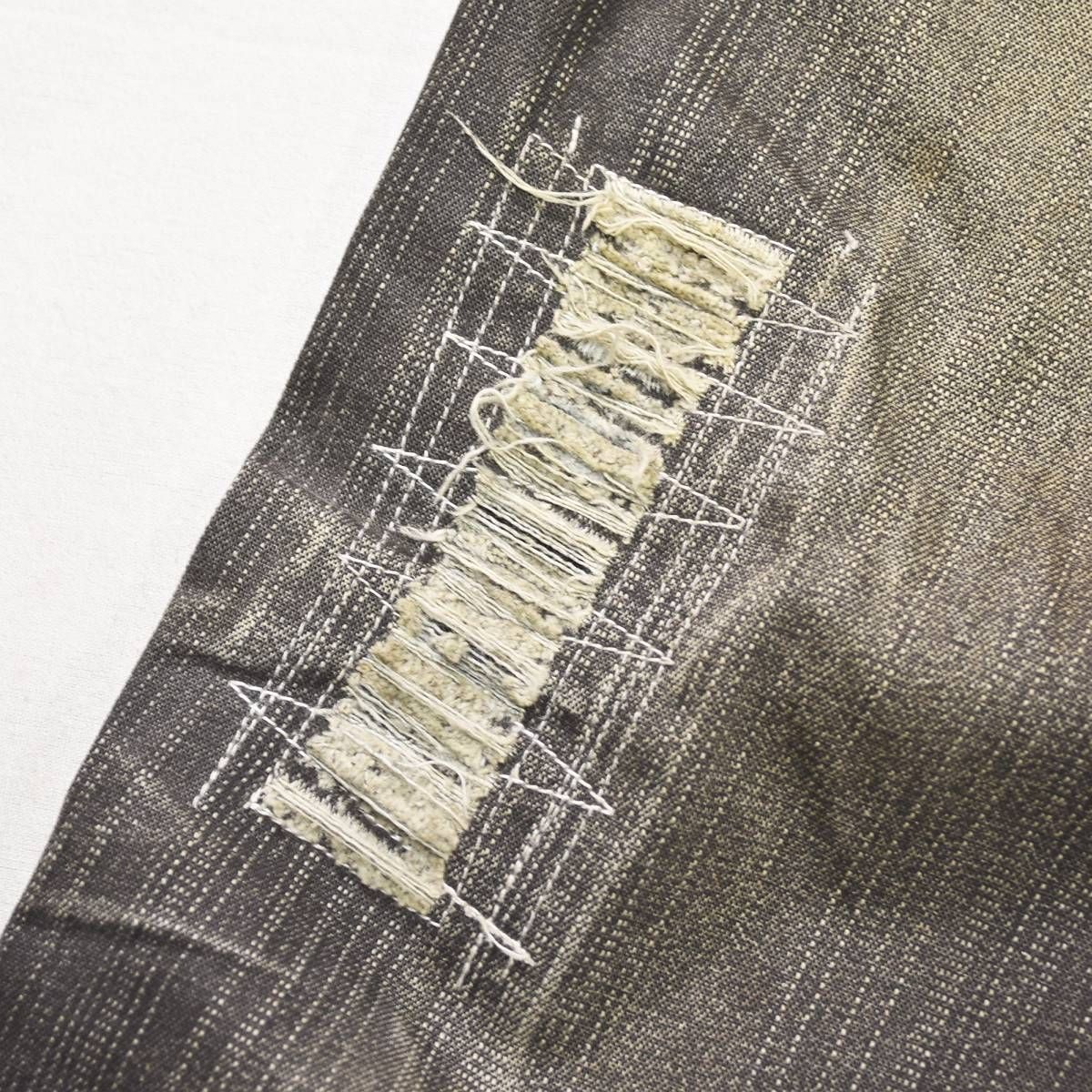 【in the attic】 デザイン カーゴ デニム ダメージ Y2K 00s archive インジアティック IN THE ATTIC ダメージ リペア 加工