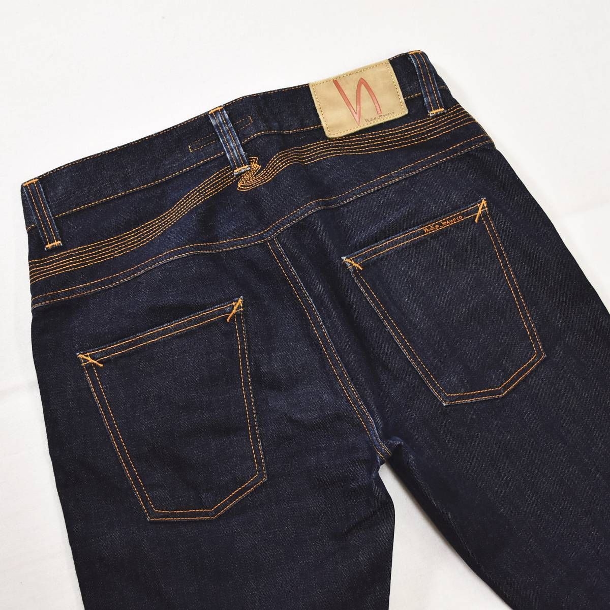 Nudie JeansTHIN FINN DRY YOKE EMBO W30美品　濃紺ヌーディージーンズ 美品】 イタリア製 ヌーディージーンズ NUDIE JEANS THIN FINN DRY