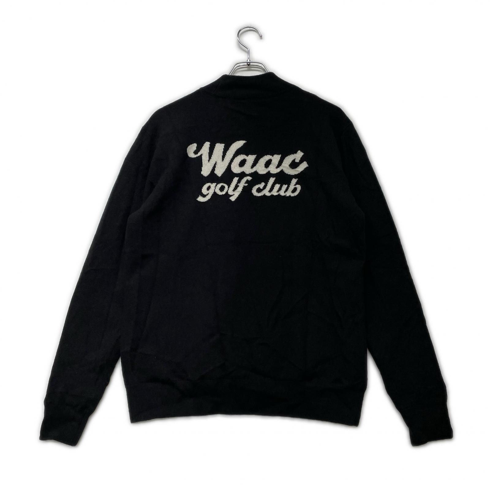 WAAC ワック　タートルネック　セーター　カシミア ゴルフ　カシミヤ　ロゴ　黒 WAAC ワック タートルネック セーター カシミア ゴルフ カシミヤ ロゴ