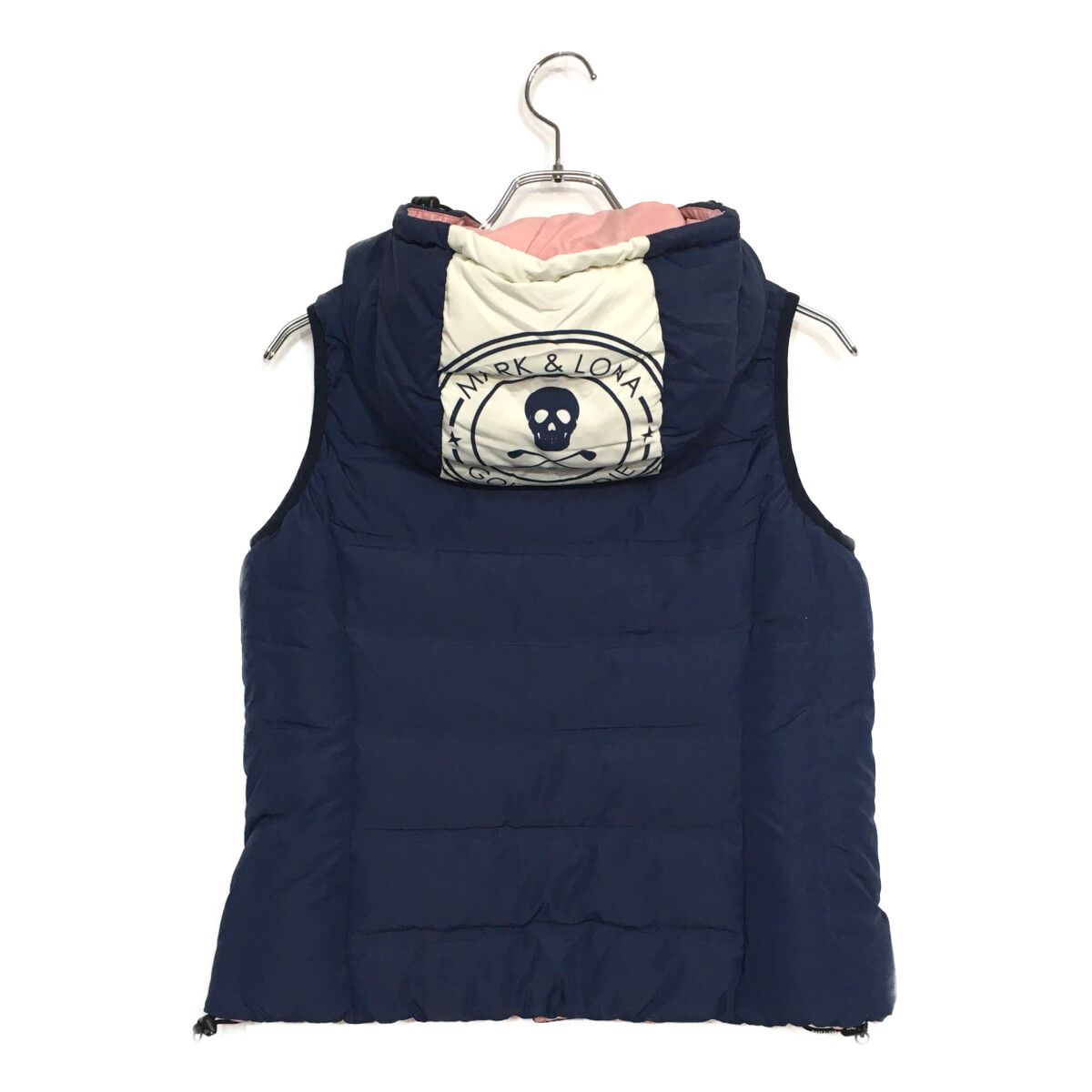 中古 レディース マークアンドロナ MARK&LONA ダウンベスト 36(S) 青系