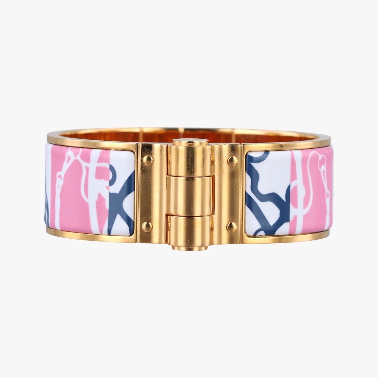 エルメスHermesクリッククラック ピンク×ゴールド×マルチカラー GP SP