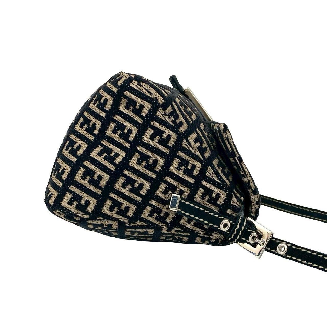 極 美品 FENDI フェンディ マンマバケット ズッキーノ FF 柄 コットン