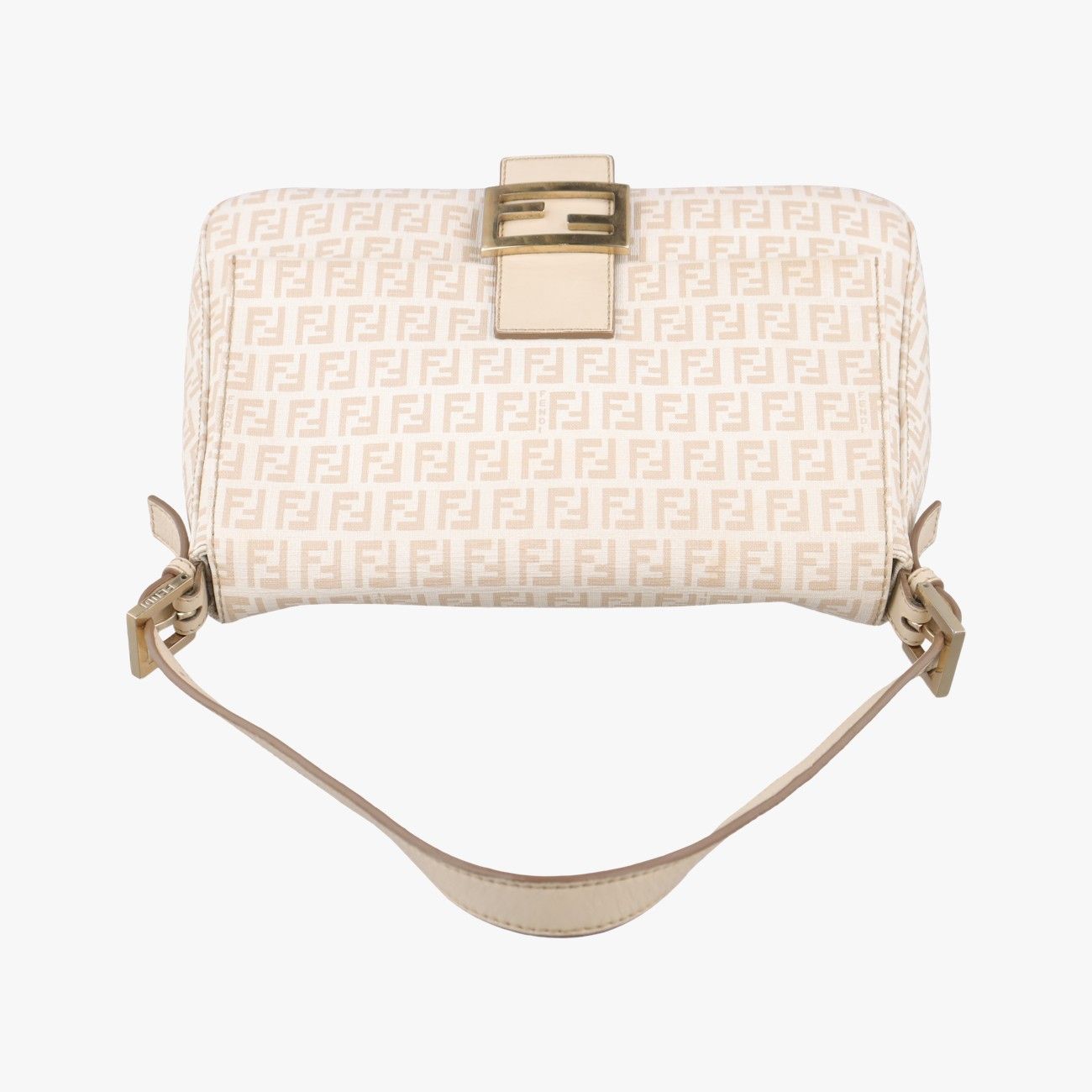 フェンディFendiマンマバケット ズッキーノ柄 ベージュ キャンバス