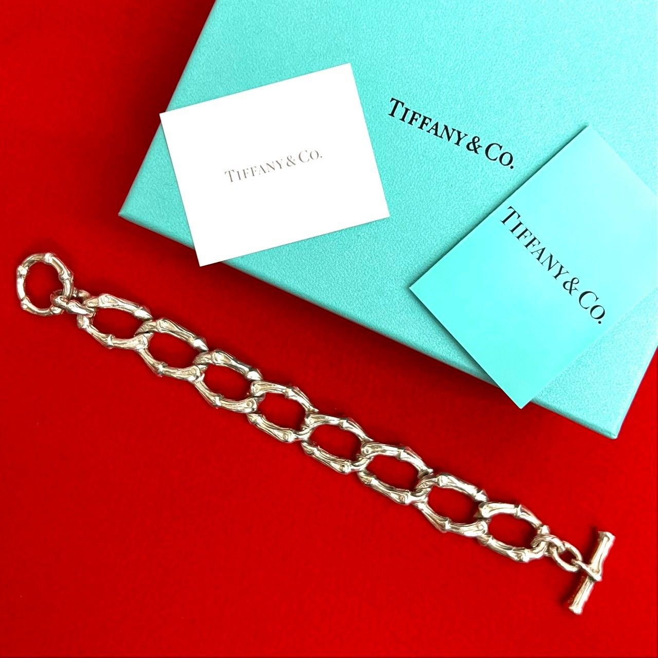 極 美品 希少品 保存箱付 TIFFANY&Co. ティファニー バンブー ブレス