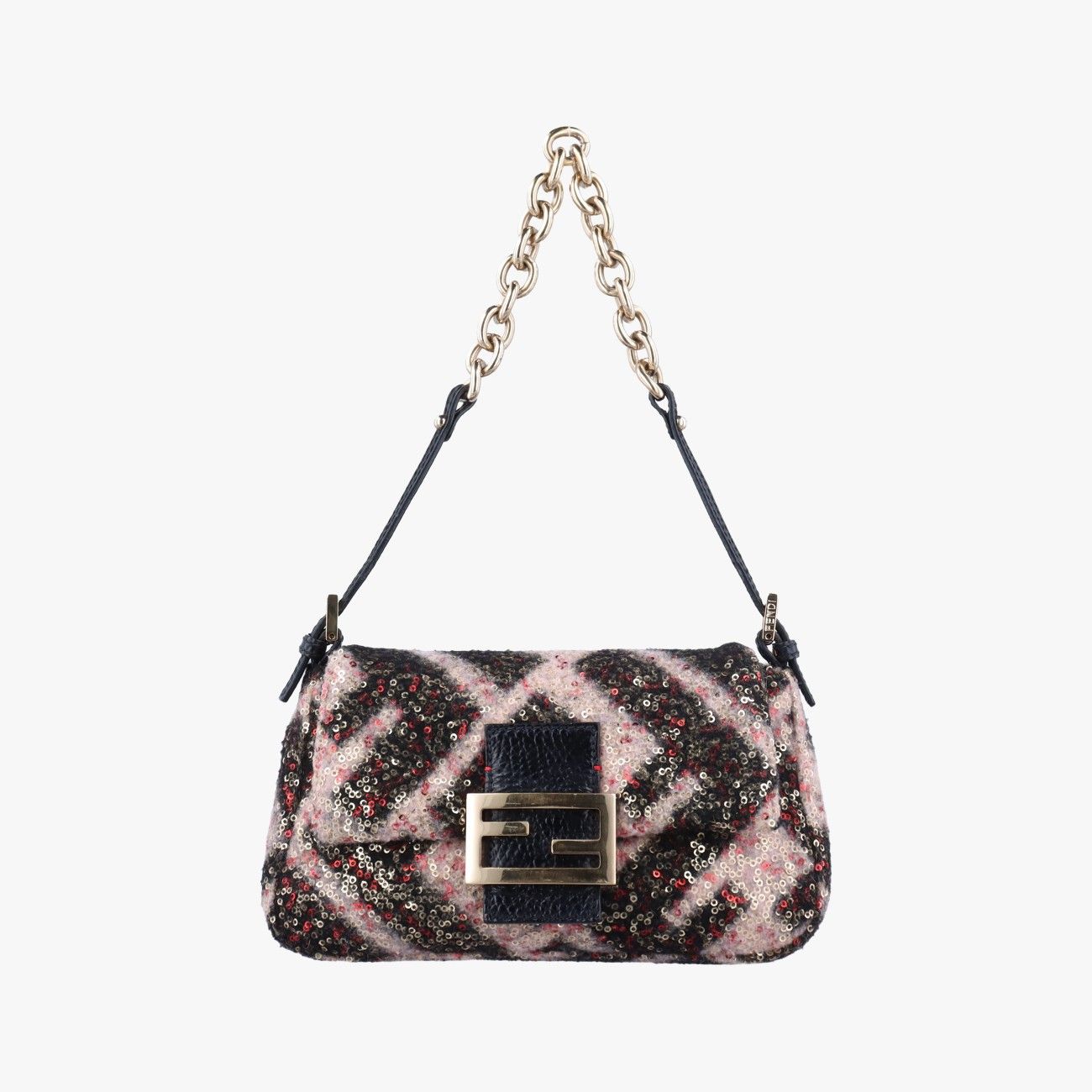 FENDI フェンディ マンマバケット マルチカラー 刺繍 ハンドバッグ FENDI フェンディ マンマバケット ショルダーバッグ コットン刺繍