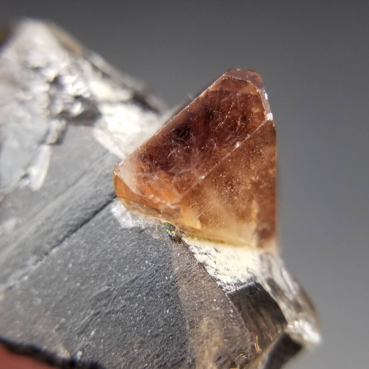 トパーズ ハニー カラー 結晶 スモーキークォーツ 共生 自形 標本 鉱物