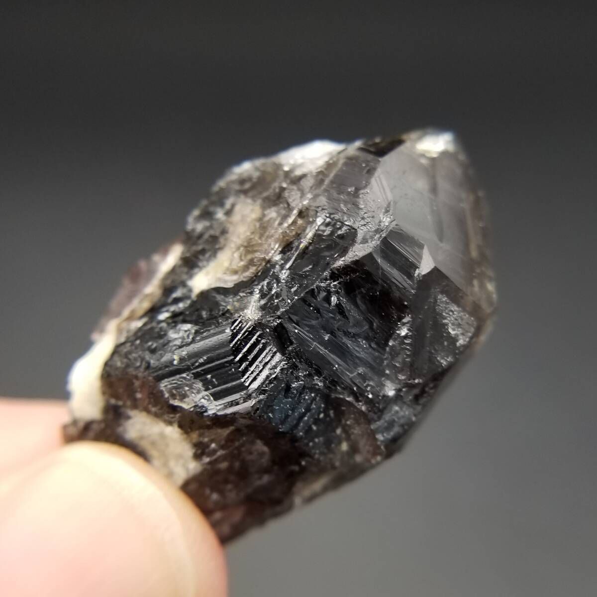 トパーズ ハニー カラー 結晶 スモーキークォーツ 共生 自形 標本 鉱物