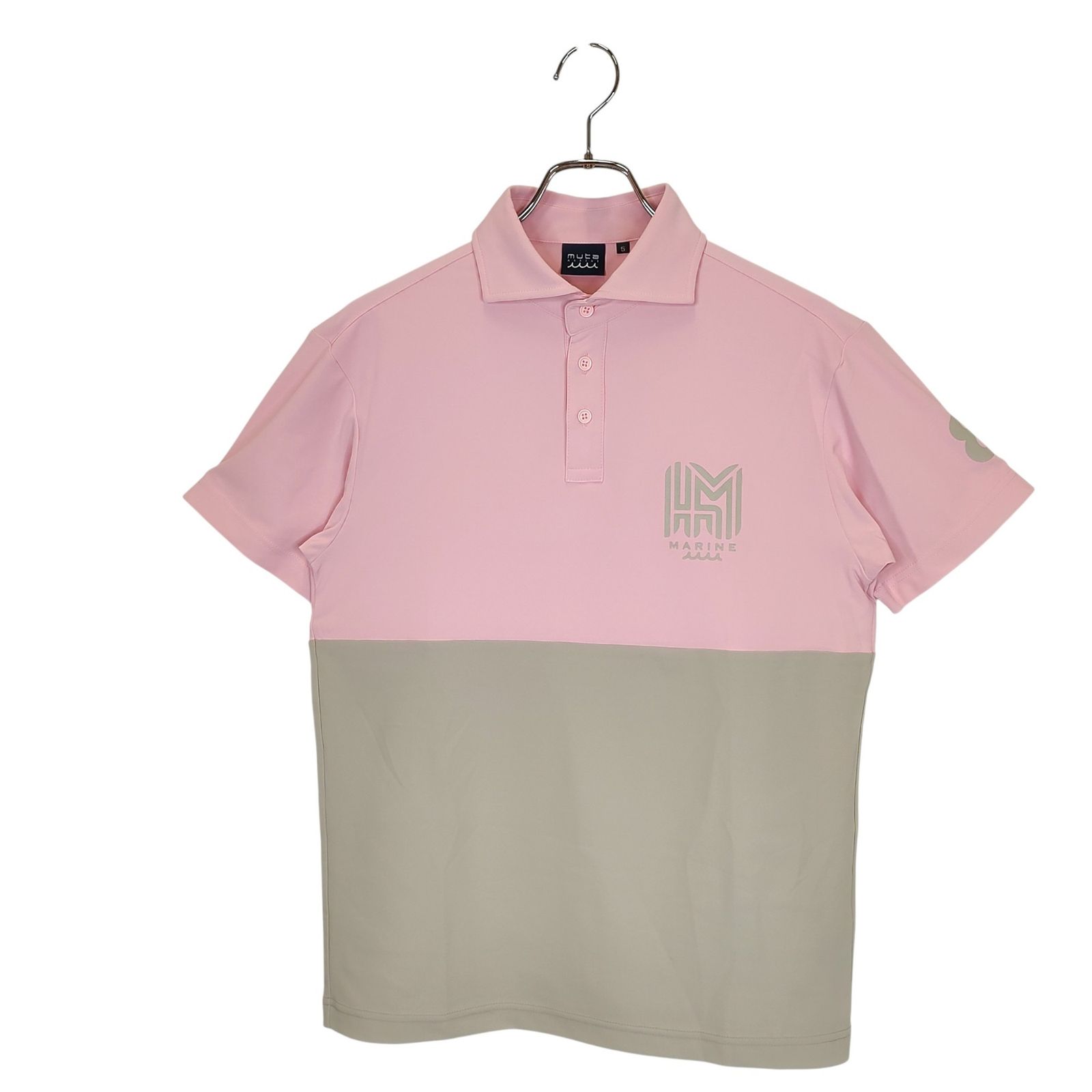 muta MARINE ムータ マリン マイクロカノコ バイカラー 半袖ポロシャツ