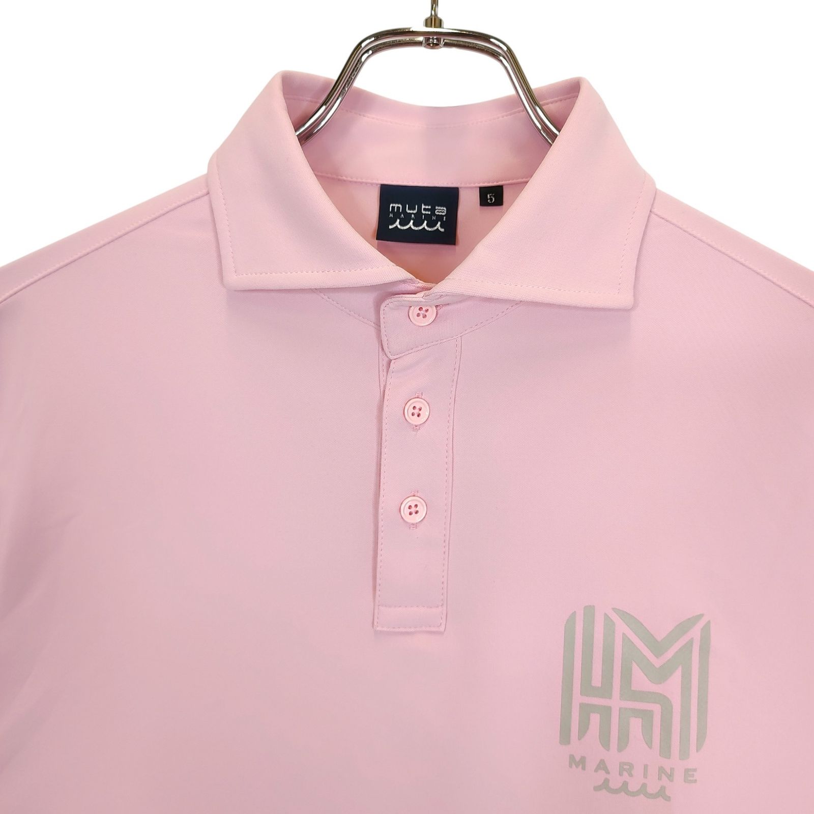 muta MARINE ムータ マリン マイクロカノコ バイカラー 半袖ポロシャツ