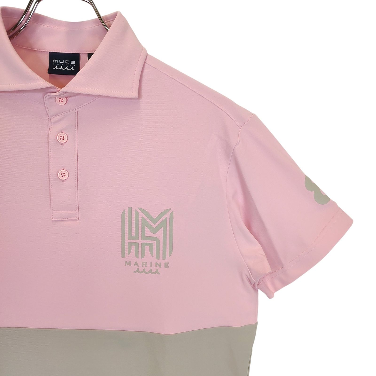 muta MARINE ムータ マリン マイクロカノコ バイカラー 半袖ポロシャツ