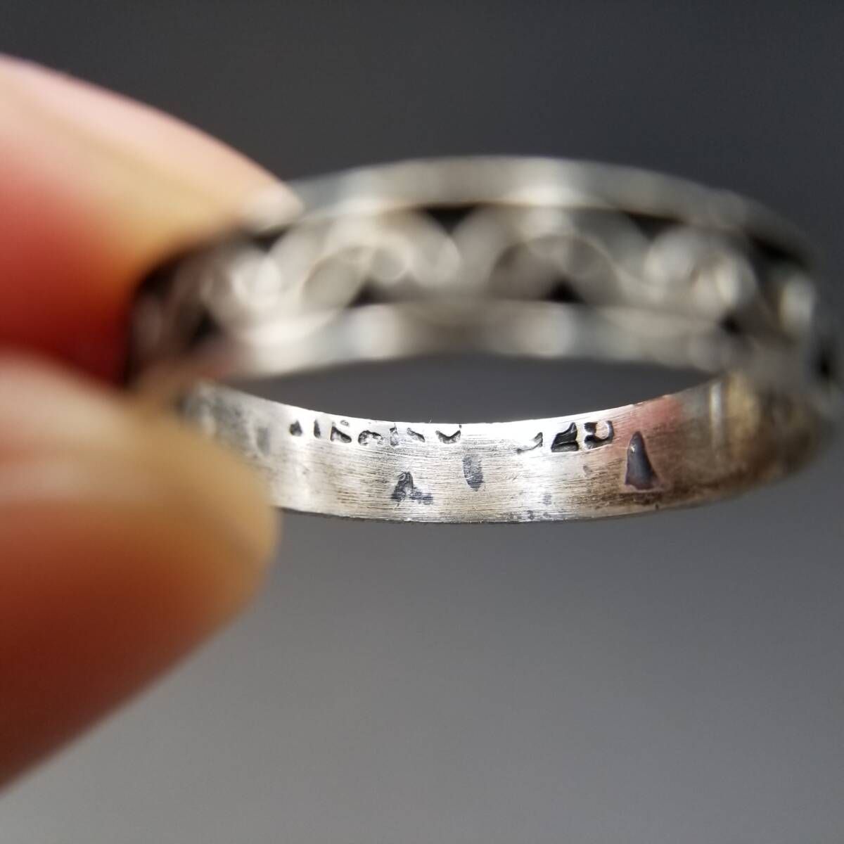 メキシコ 925 シルバー トライバル柄 エタニティ ヴィンテージ バンド