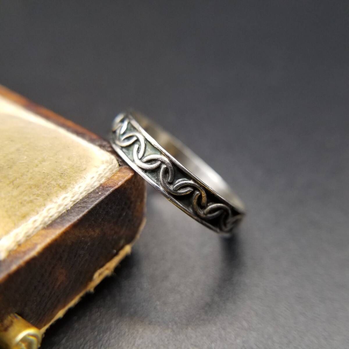 メキシコ 925 シルバー トライバル柄 エタニティ ヴィンテージ バンド