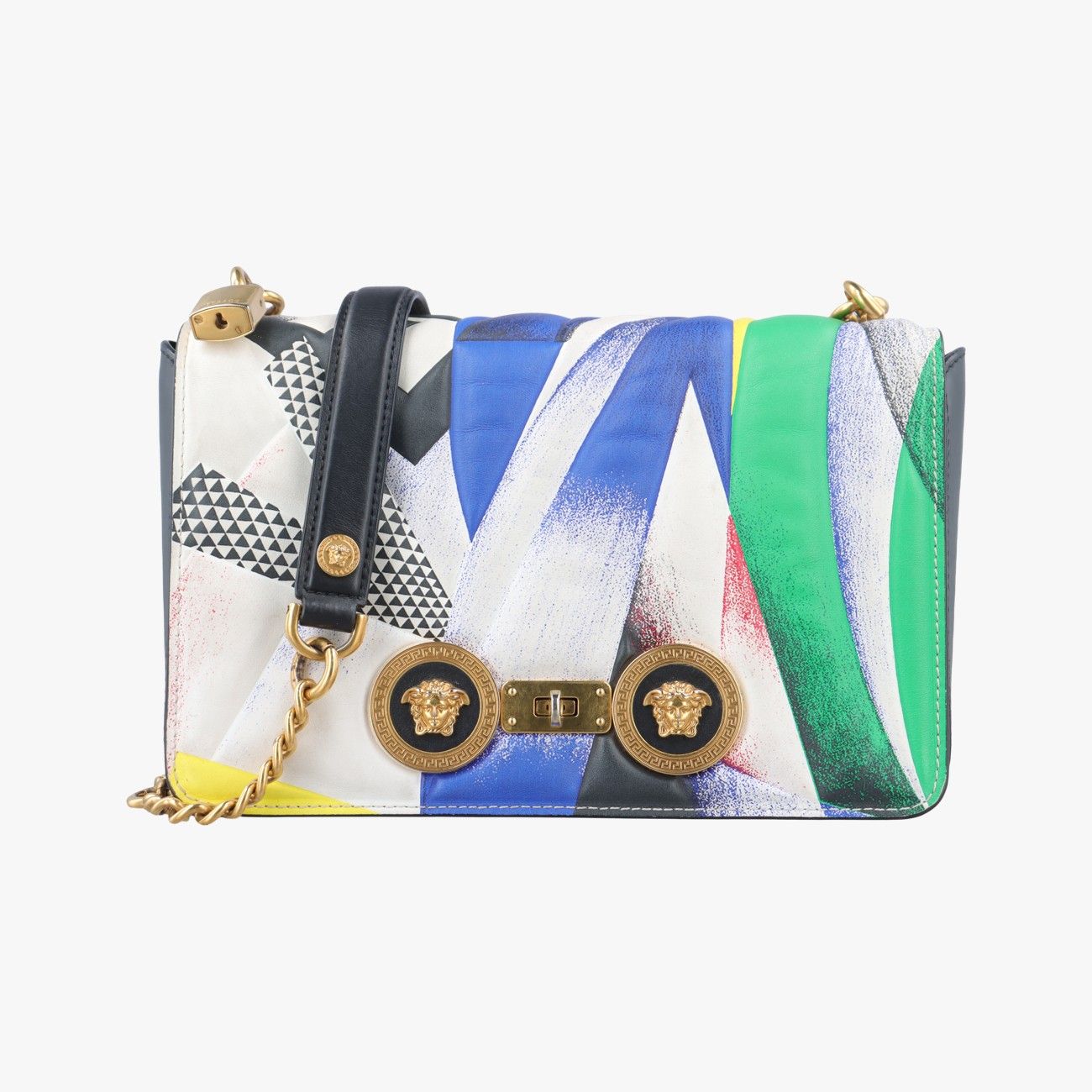 ヴェルサーチェ(ヴェルサーチ)VERSACEメデューサ マルチカラー レザー