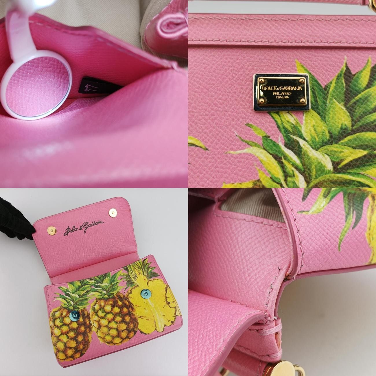ドルチェ＆ガッバーナDolce & Gabbanaパイナップル柄 シシリー ピンク
