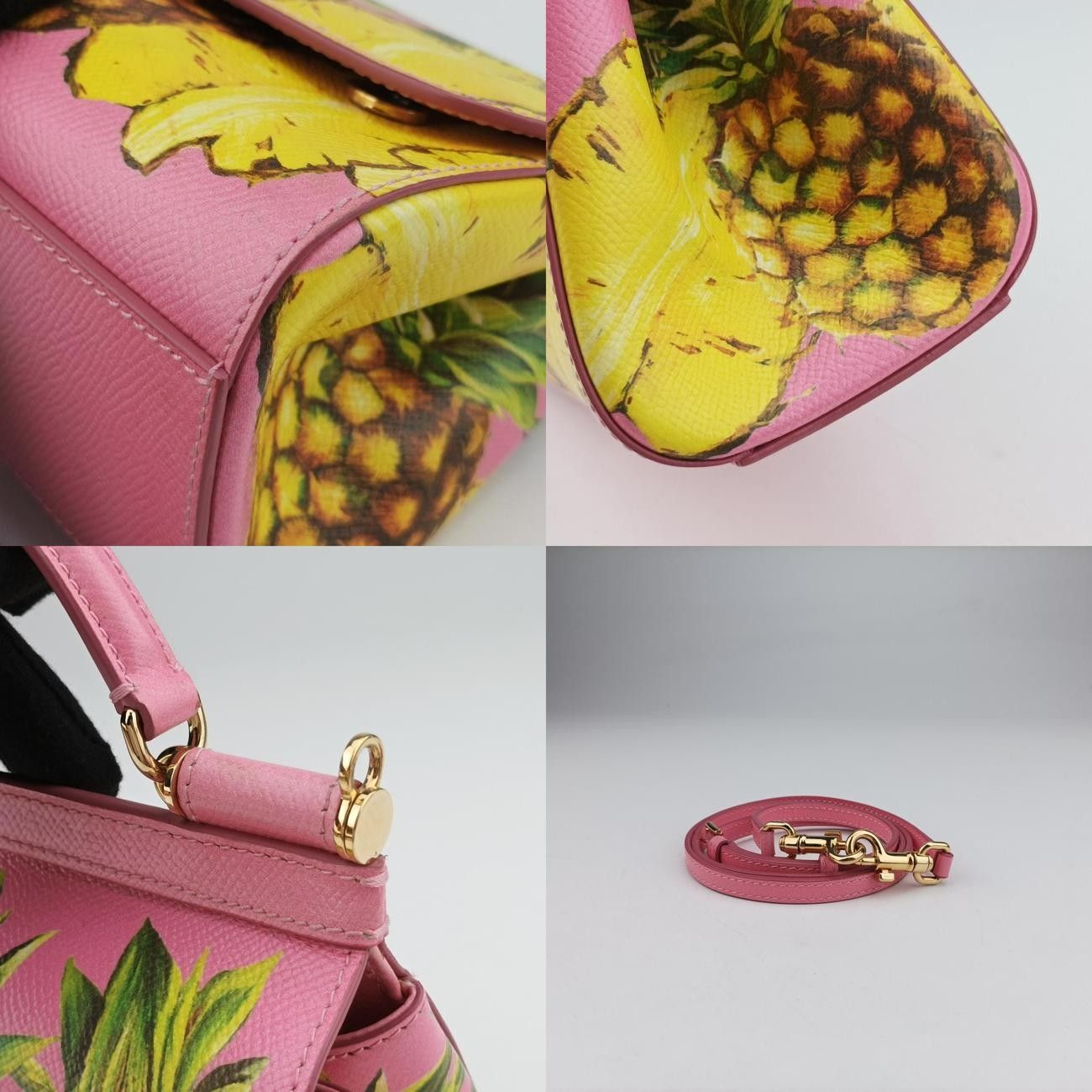 ドルチェ＆ガッバーナDolce & Gabbanaパイナップル柄 シシリー ピンク