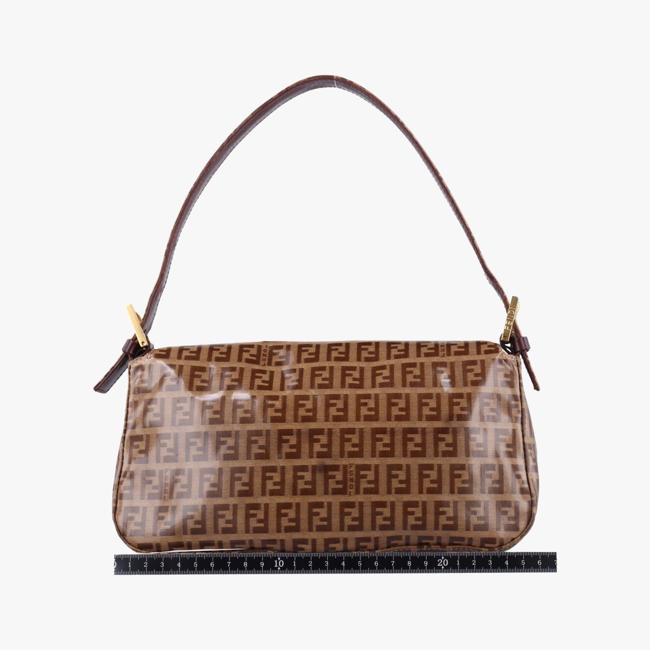 フェンディFendiズッキーノ マンマバケット ブラウン PVCコーティング