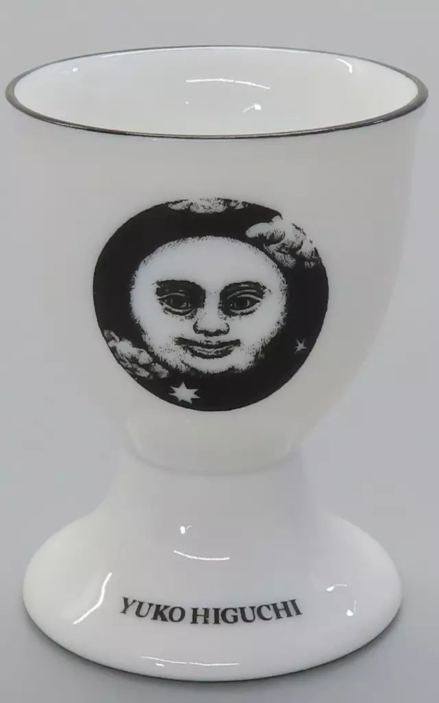 中古】食器 月と太陽 エッグスタンド 「ヒグチユウコ展 CIRCUS FINAL