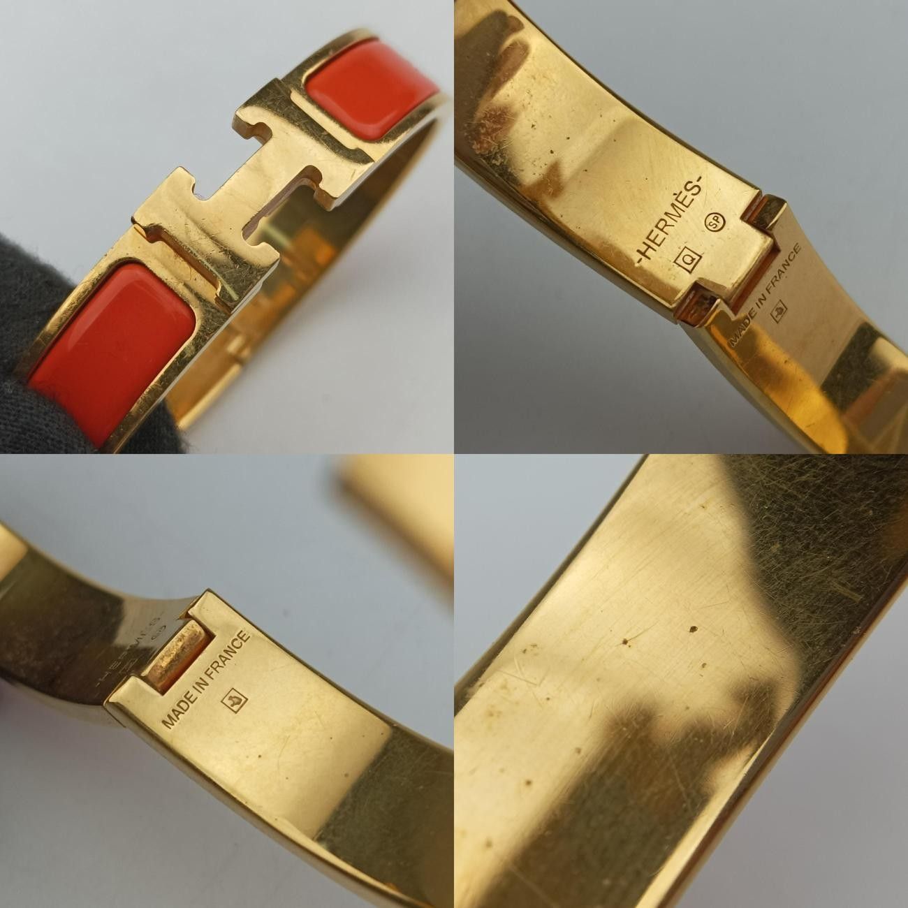 エルメスHermesクリッククラック オレンジ×ゴールド GP ?Q - メルカリ