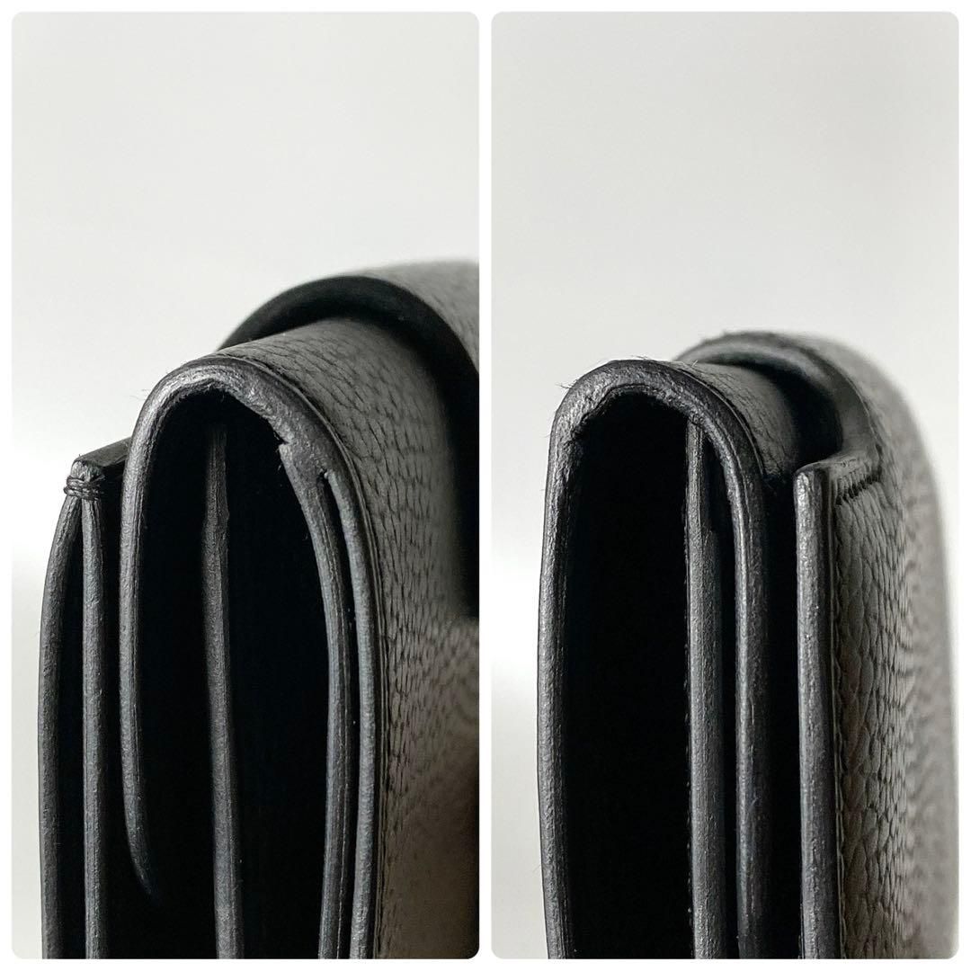 HERMES / イリアードコンパクト W刻印 二つ折り財布 ブラック - メルカリ