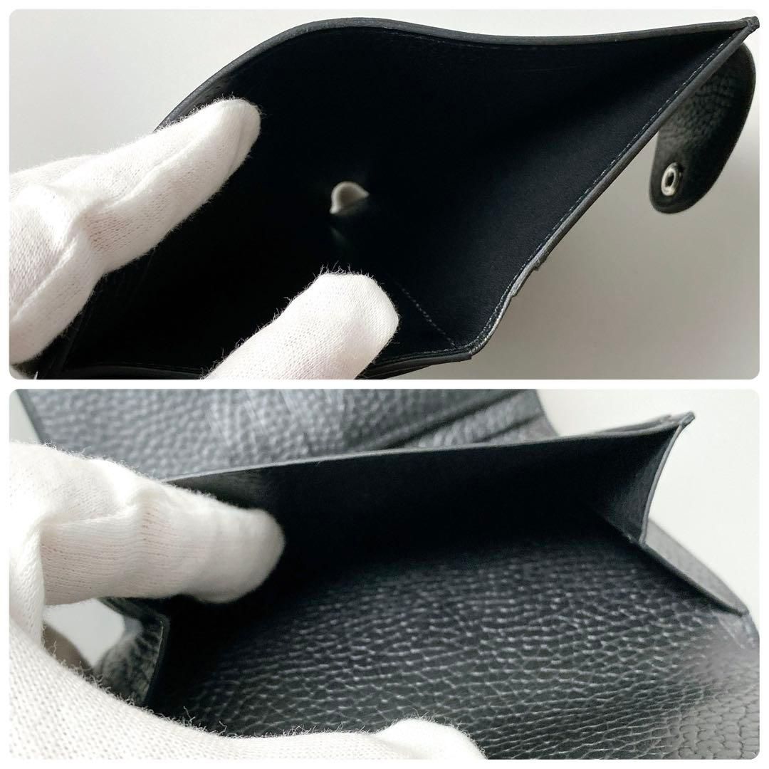 HERMES / イリアードコンパクト W刻印 二つ折り財布 ブラック - メルカリ