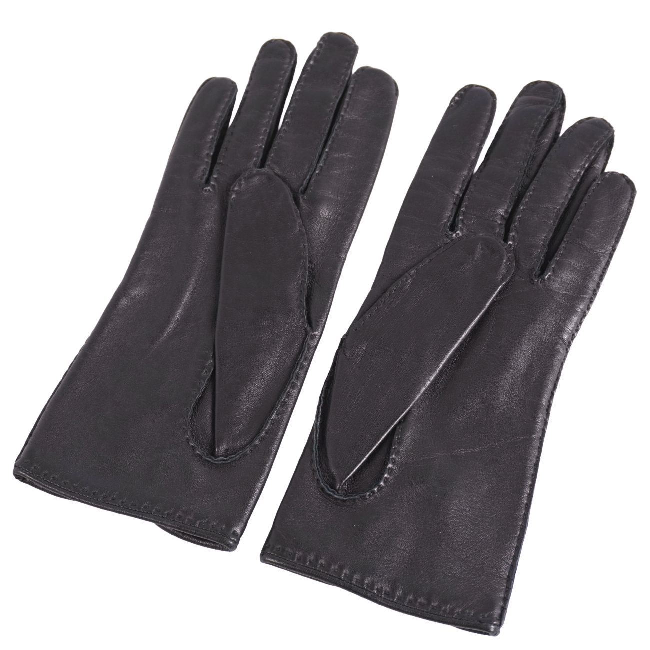 極美品 エルメス HERMES 手袋 グローブ セリエボタン ラムレザー