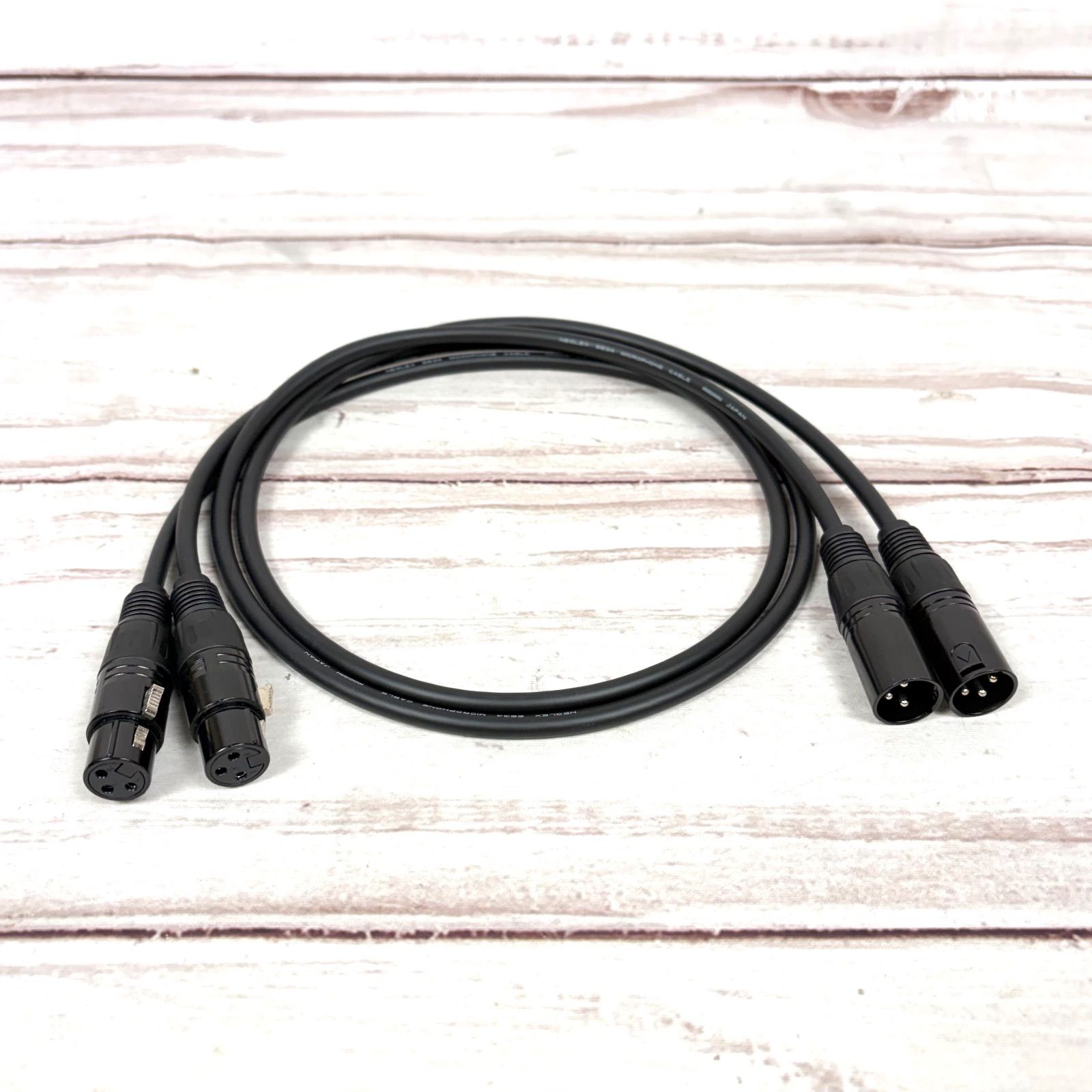 MOGAMI 2534 BLACK XLR マイクケーブル 1m 2本セット - メルカリ