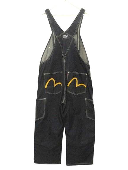 エヴィス EVISU エプロン付き デニム ダブルニー オーバーオール 34