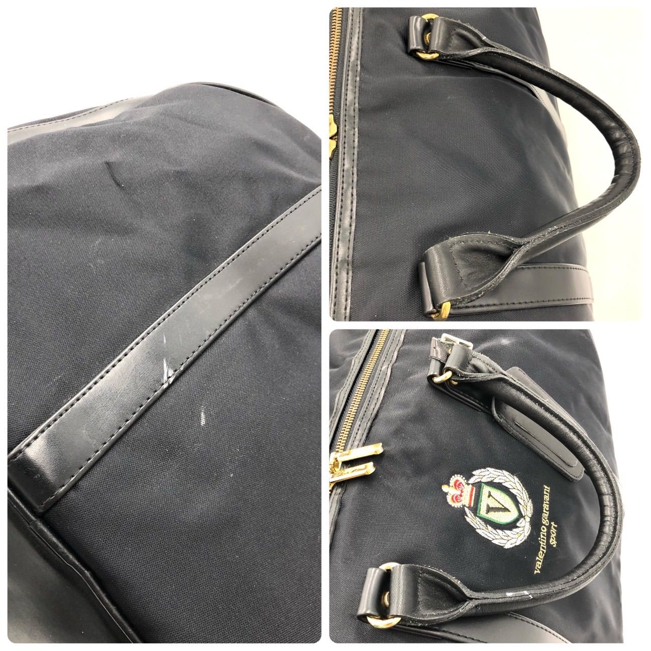 ヴァレンティノガラヴァーニ ボストンバッグ 2WAY 黒 ナイロン 旅行 大