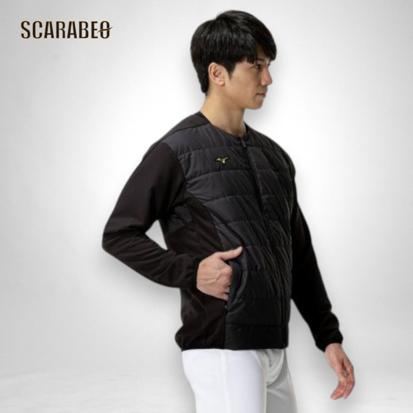 ミズノプロ ミドラージャケット ブラック テックフィルブレスサーモ