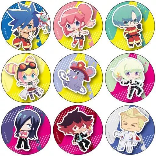 中古】バッジ・ピンズ 全9種セット 「プロメア ぷにキャラ カンバッジ