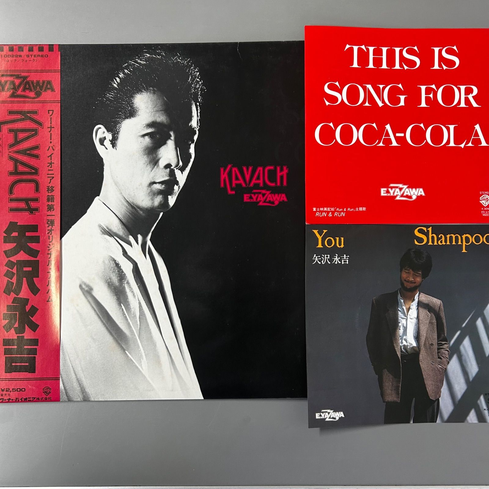 矢沢永吉 レコード3枚セット KAVACH / THIS IS A SONG FOR COCA-COLA
