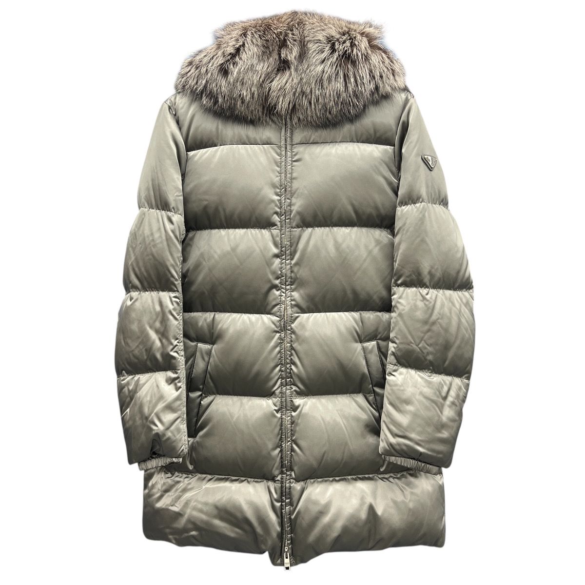 PRADA 希少 極美品 プラダ トライアングルロゴ フォックスファー