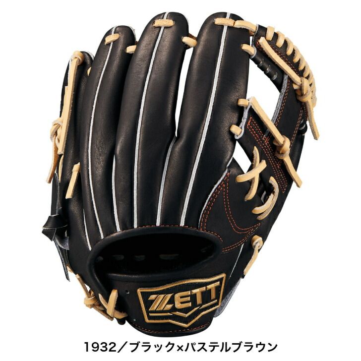 ZETT ゼット 限定 少年軟式 グローブ ネオステイタス 二塁手 遊撃手用 今宮選手タイプ 内野手用 サイズL ジュニア 子供 J号対応 3236 1932 bjgb70510n 1932：ブラック×パステルブラウン
