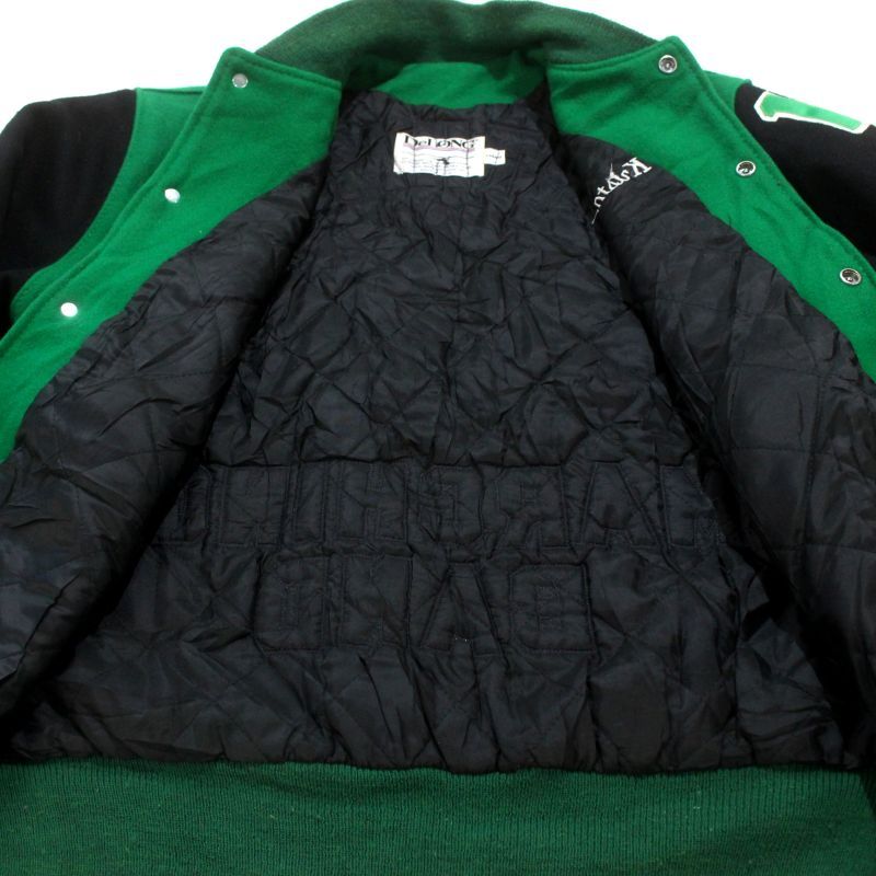 90s USA製 vintage Delong 裏地キルティング ウール スタジャン メンズ