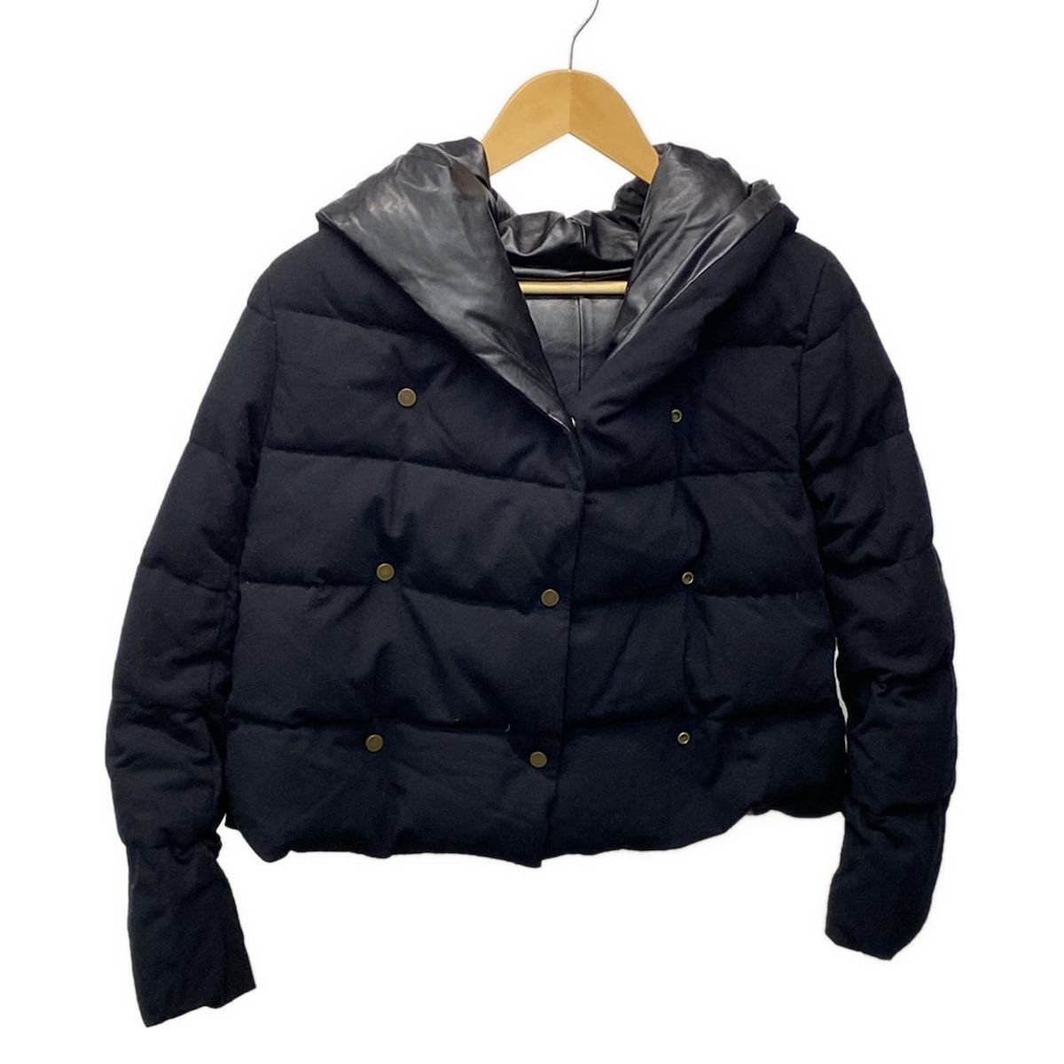 EPOCA エポカ ダウンジャケット 裾ファー取り外し可 ブラック サイズ40 EPOCA(エポカ) ダウンジャケット サイズ40 M レディース美品 - 黒 長袖