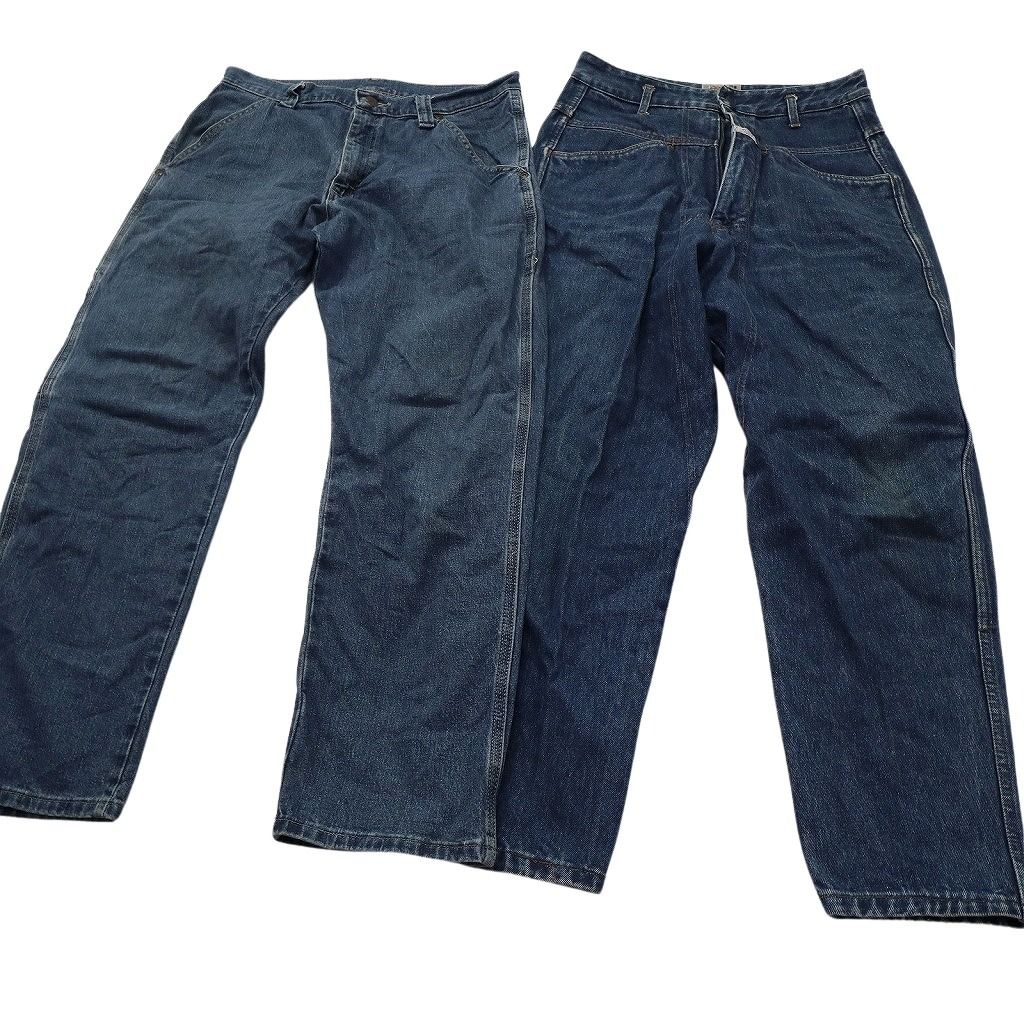 80s ビンテージ ラングラー ペインター デニム パンツ 29 インディゴ 古着卸 まとめ売り ペインターデニム パンツ 8枚セット (メンズ 32 /30